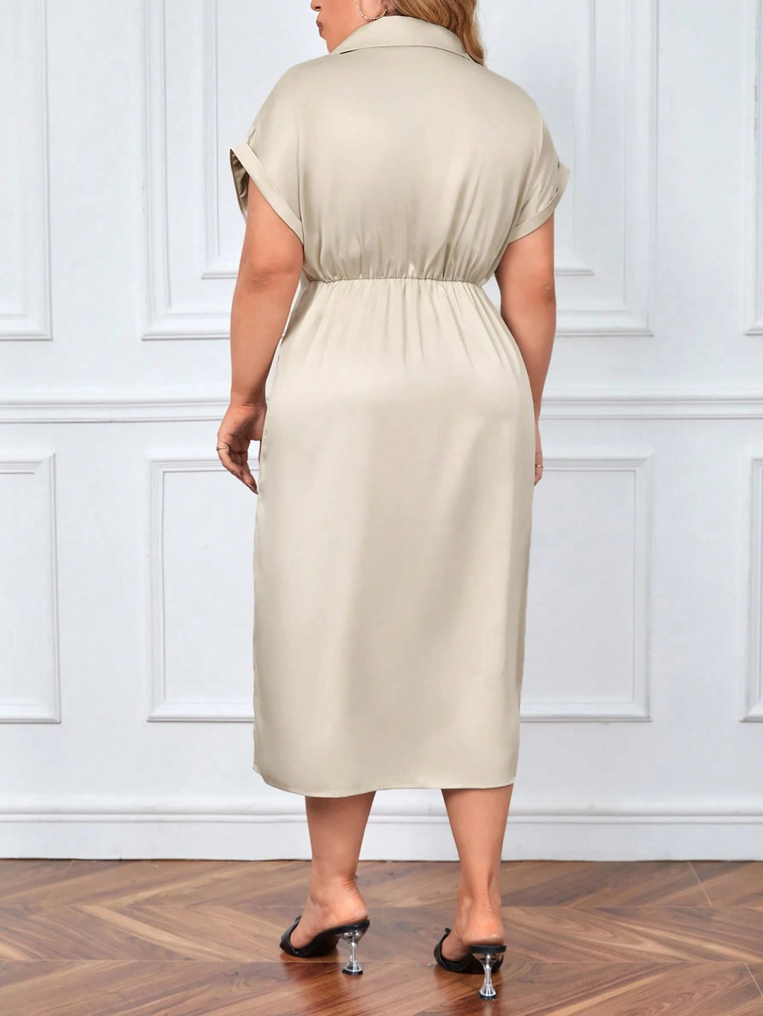 Rochie midi SHEIN, bej