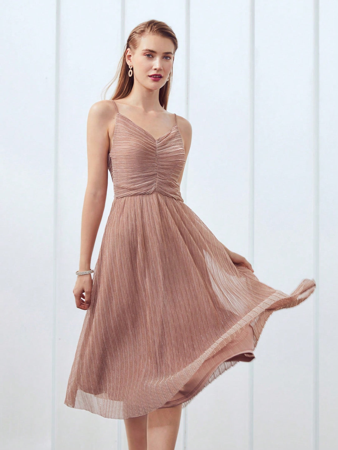 Rochie midi SHEIN, roz