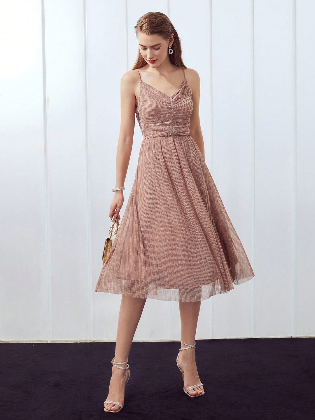 Rochie midi SHEIN, roz