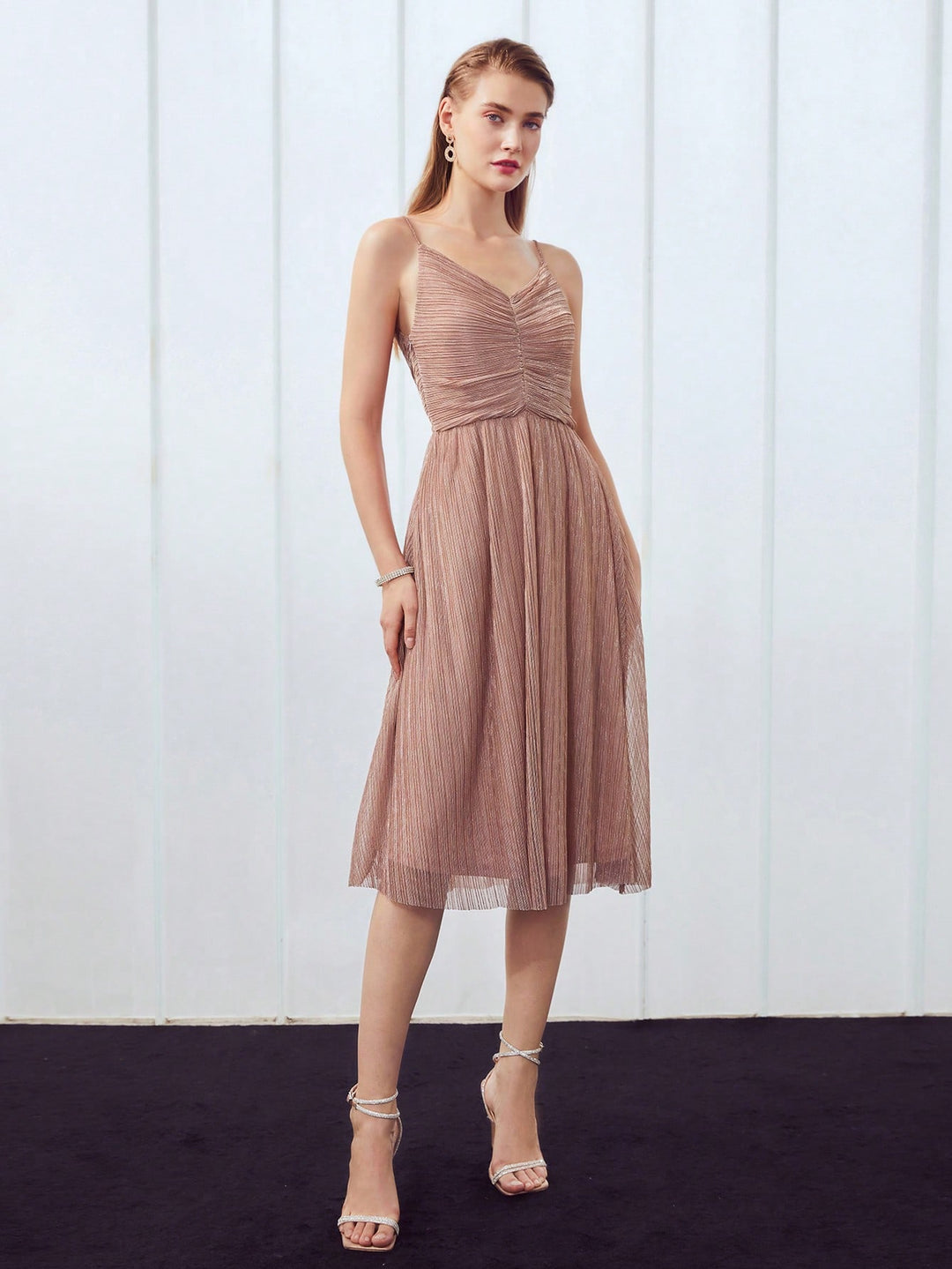 Rochie midi SHEIN, roz