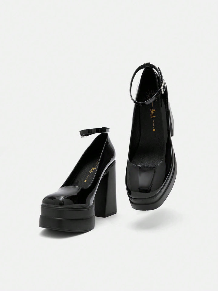 Pantofi cu toc SHEIN, negru