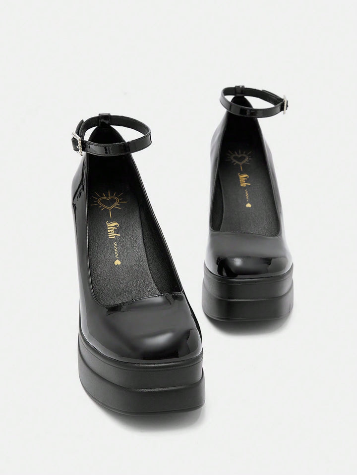 Pantofi cu toc SHEIN, negru