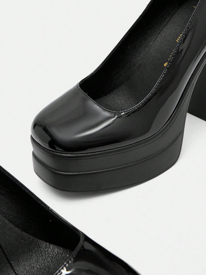 Pantofi cu toc SHEIN, negru