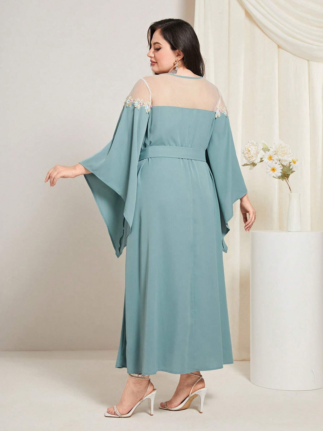 Rochie maxi SHEIN, turcoaz