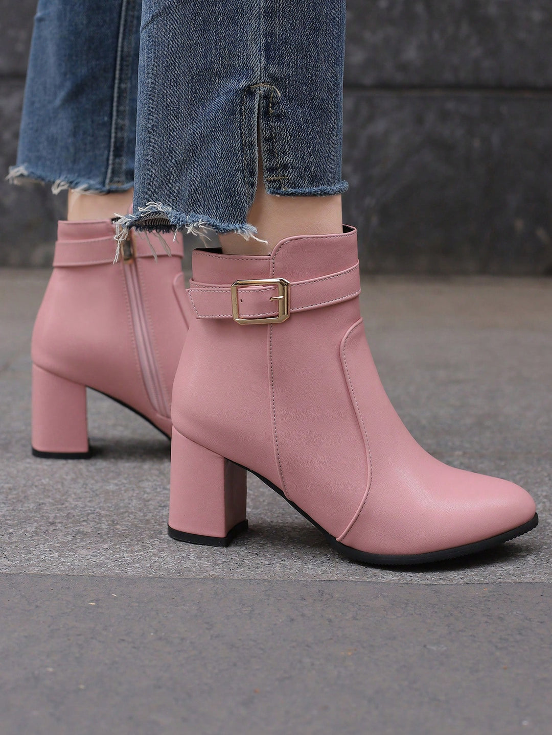 Botine SHEIN, roz