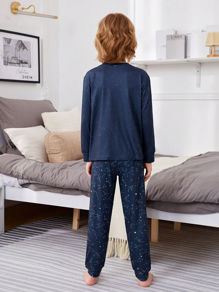 Compleu pijamale SHEIN, albastru