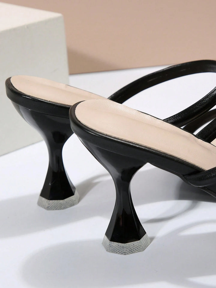 Saboți cu toc SHEIN, negru