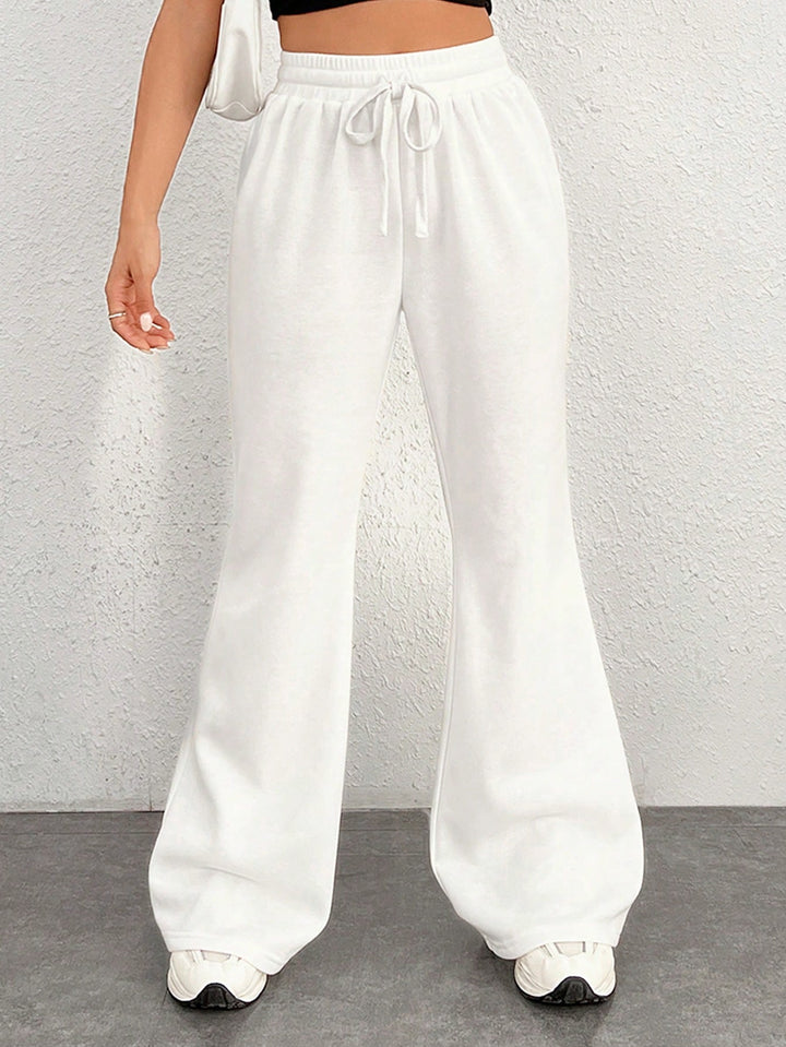 Pantaloni sport SHEIN, alb