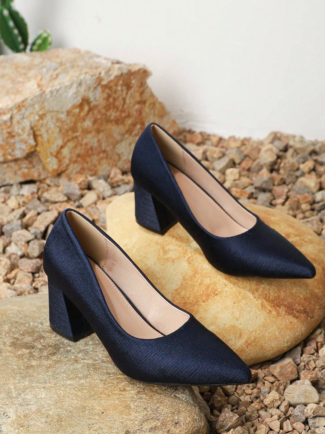 Pantofi cu toc SHEIN, albastru
