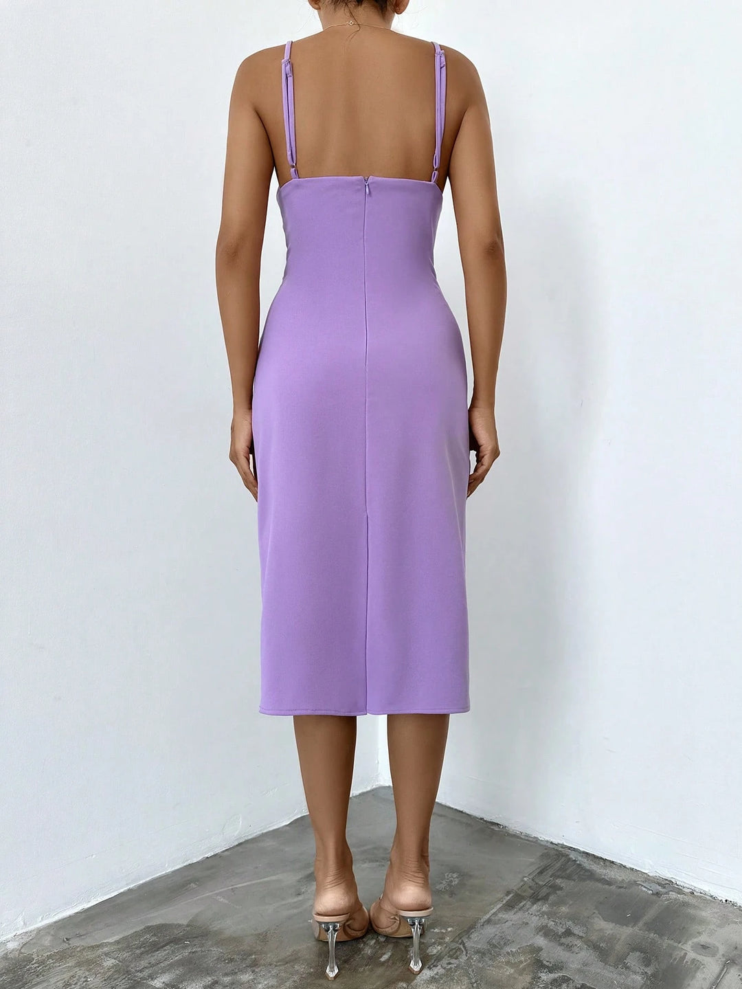 Shein midi ruha, lila