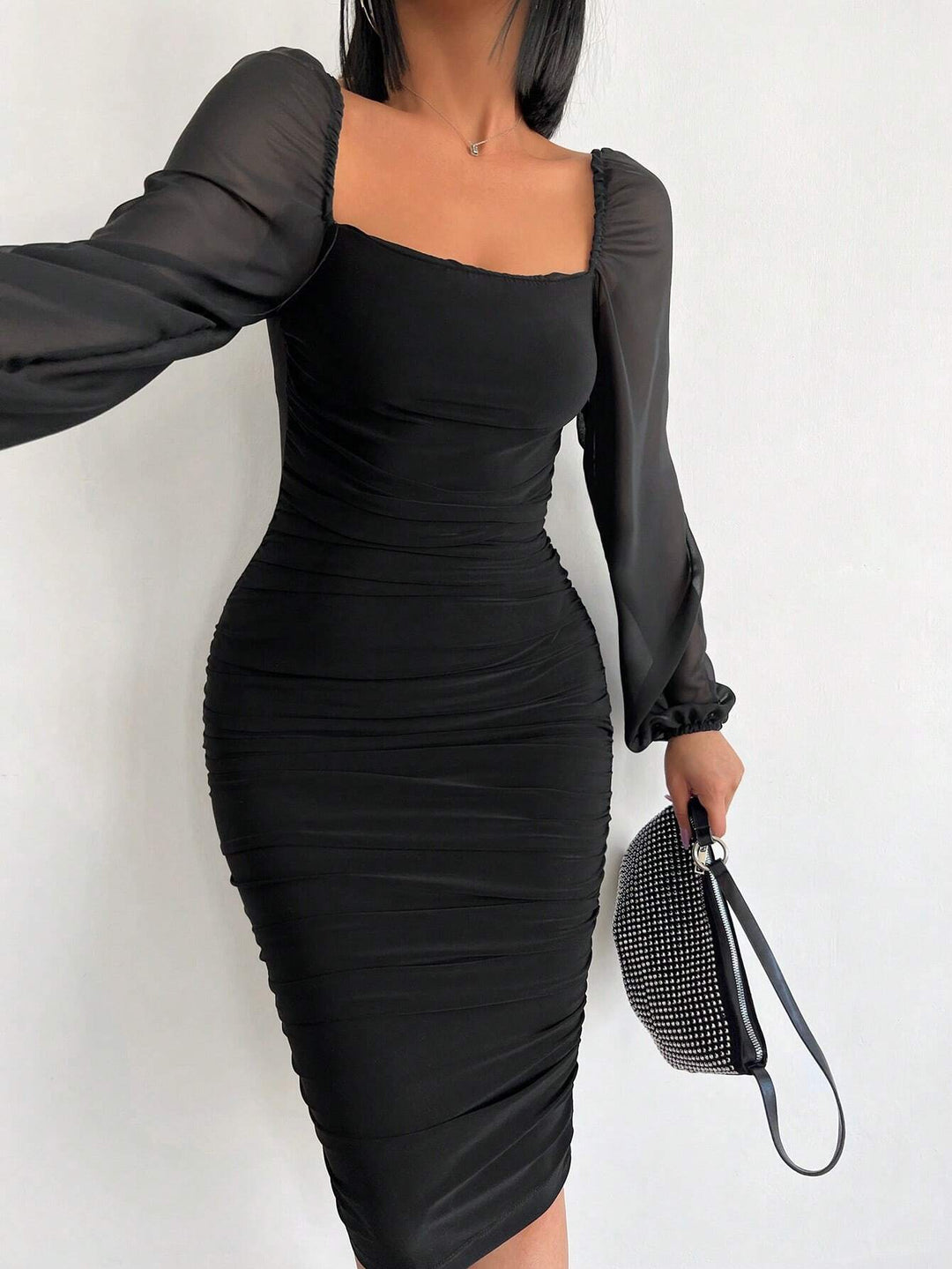 Rochie midi SHEIN, negru