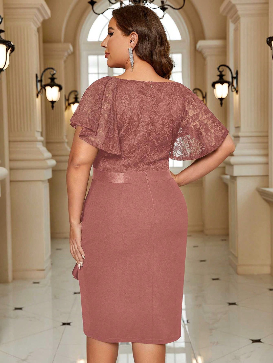 Rochie midi SHEIN, roz