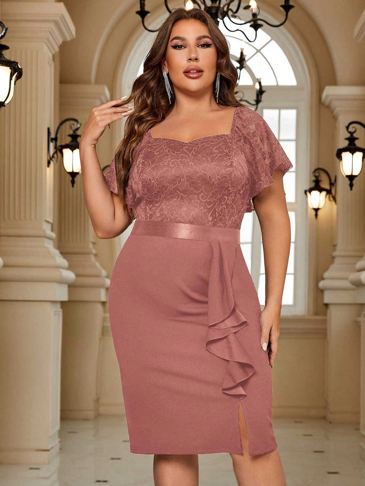 Rochie midi SHEIN, roz