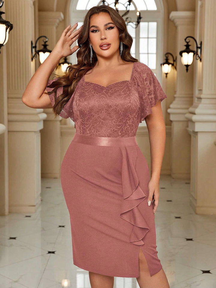 Rochie midi SHEIN, roz