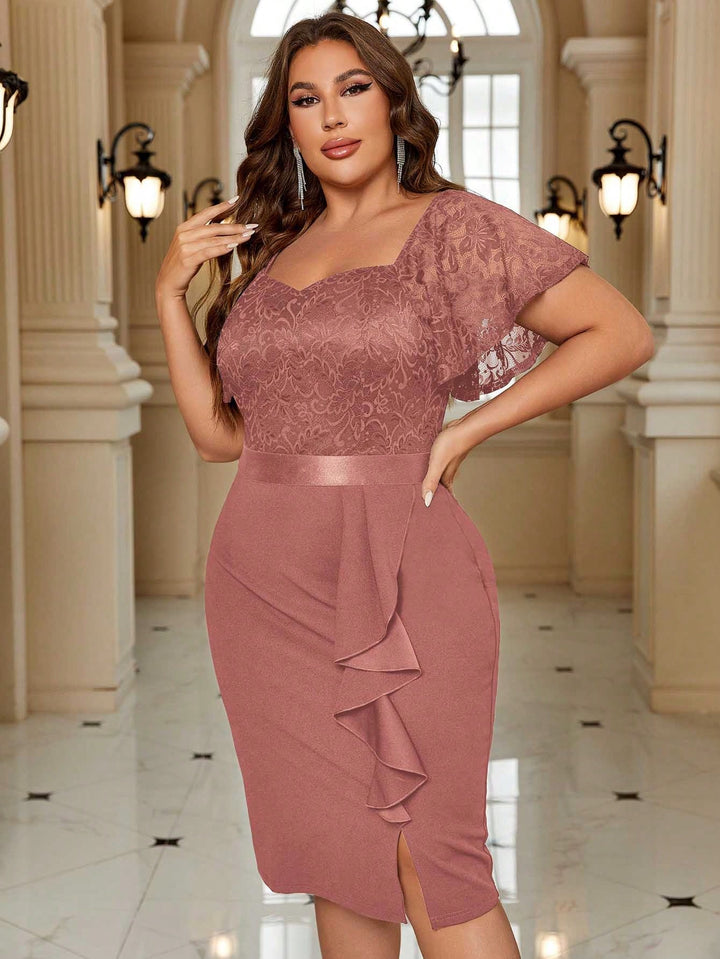 Rochie midi SHEIN, roz