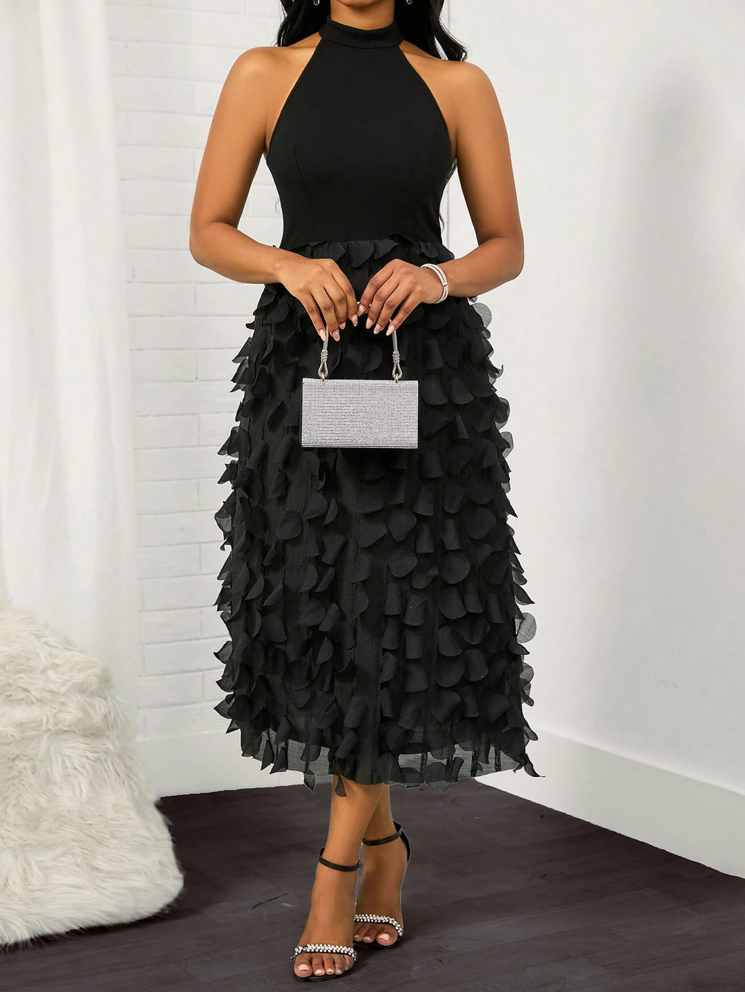 Rochie midi SHEIN, negru