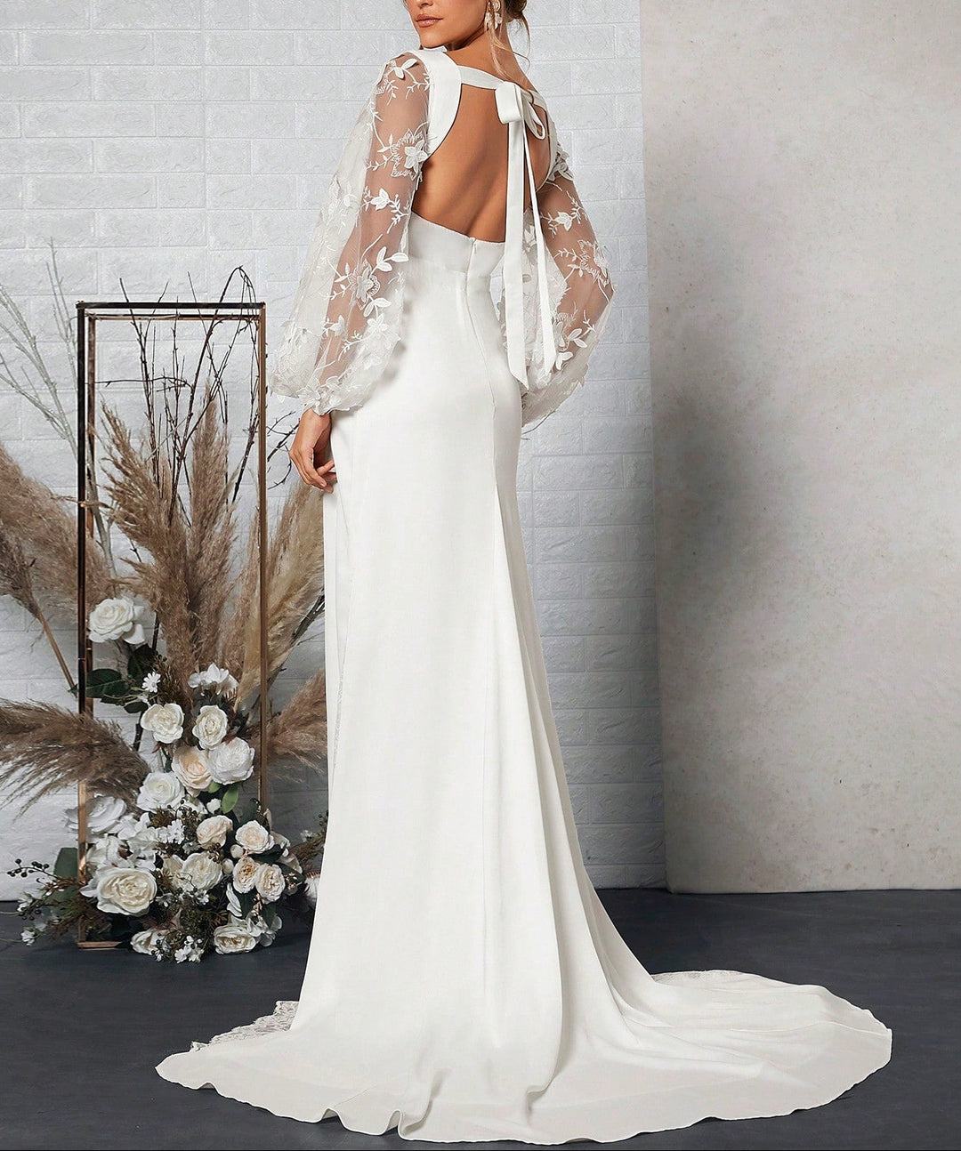 Rochie de ocazie SHEIN, alb
