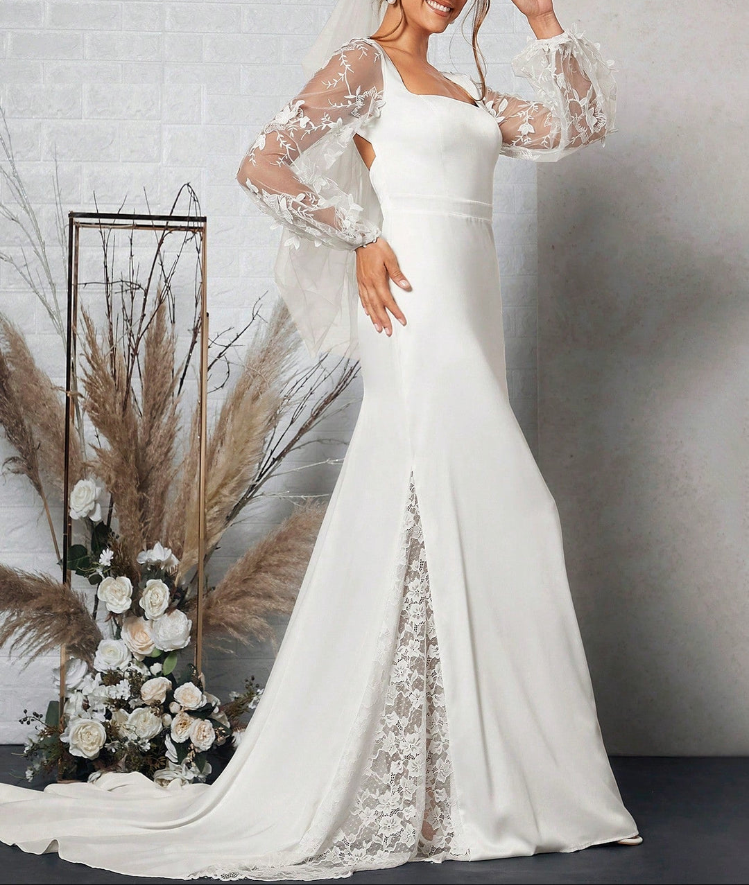 Rochie de ocazie SHEIN, alb