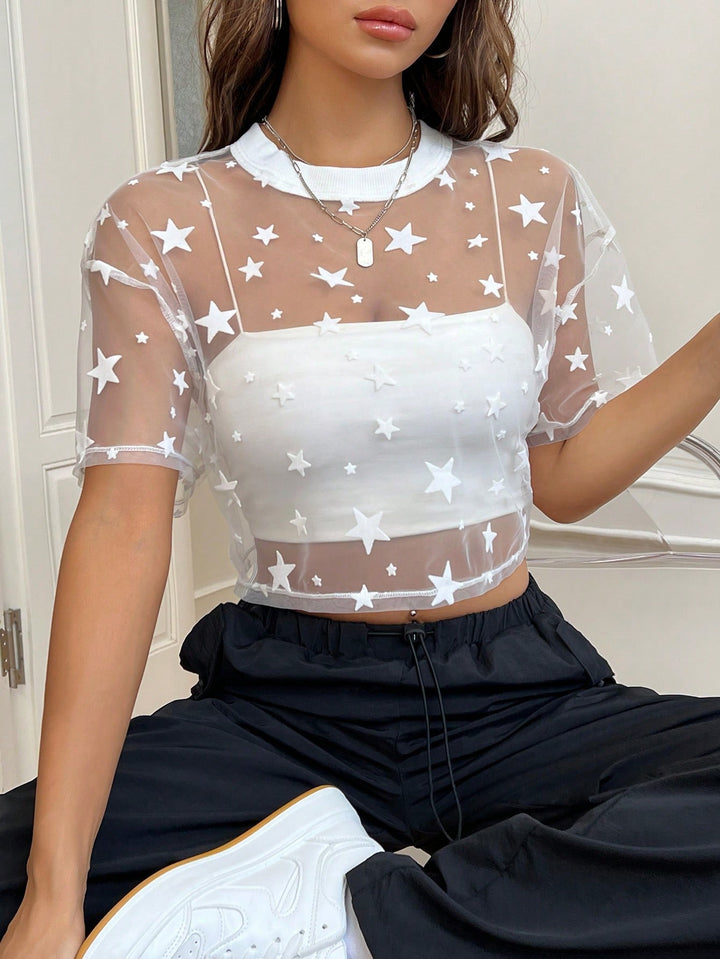 Top SHEIN, alb