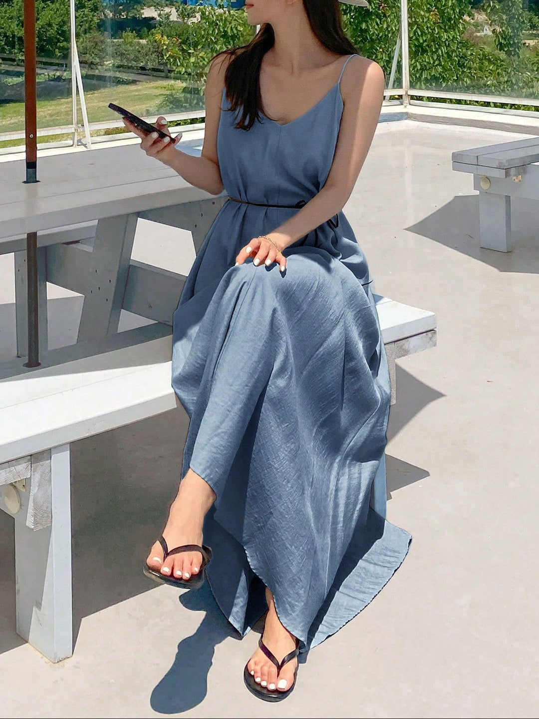 Rochie maxi Shein, albastru