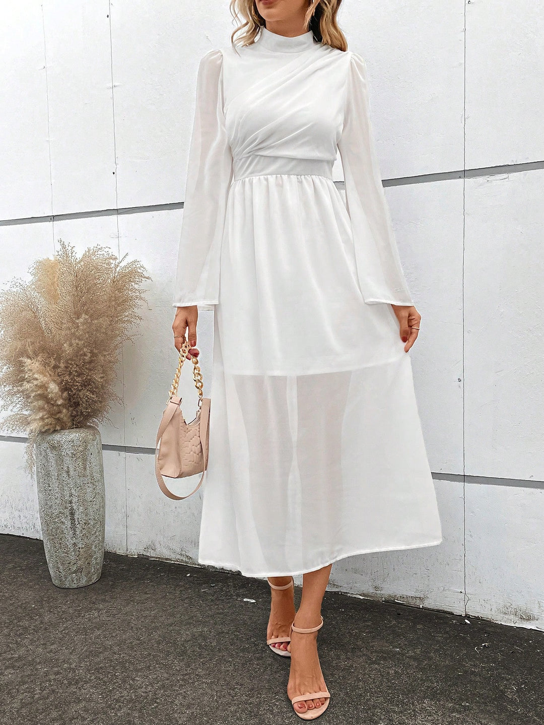 Rochie maxi SHEIN, alb