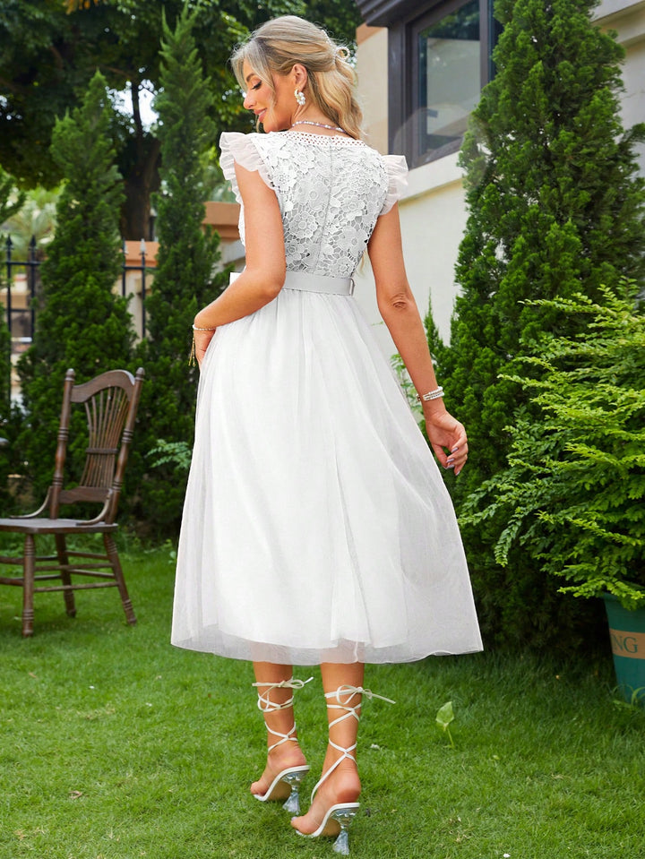 Rochie midi SHEIN, alb