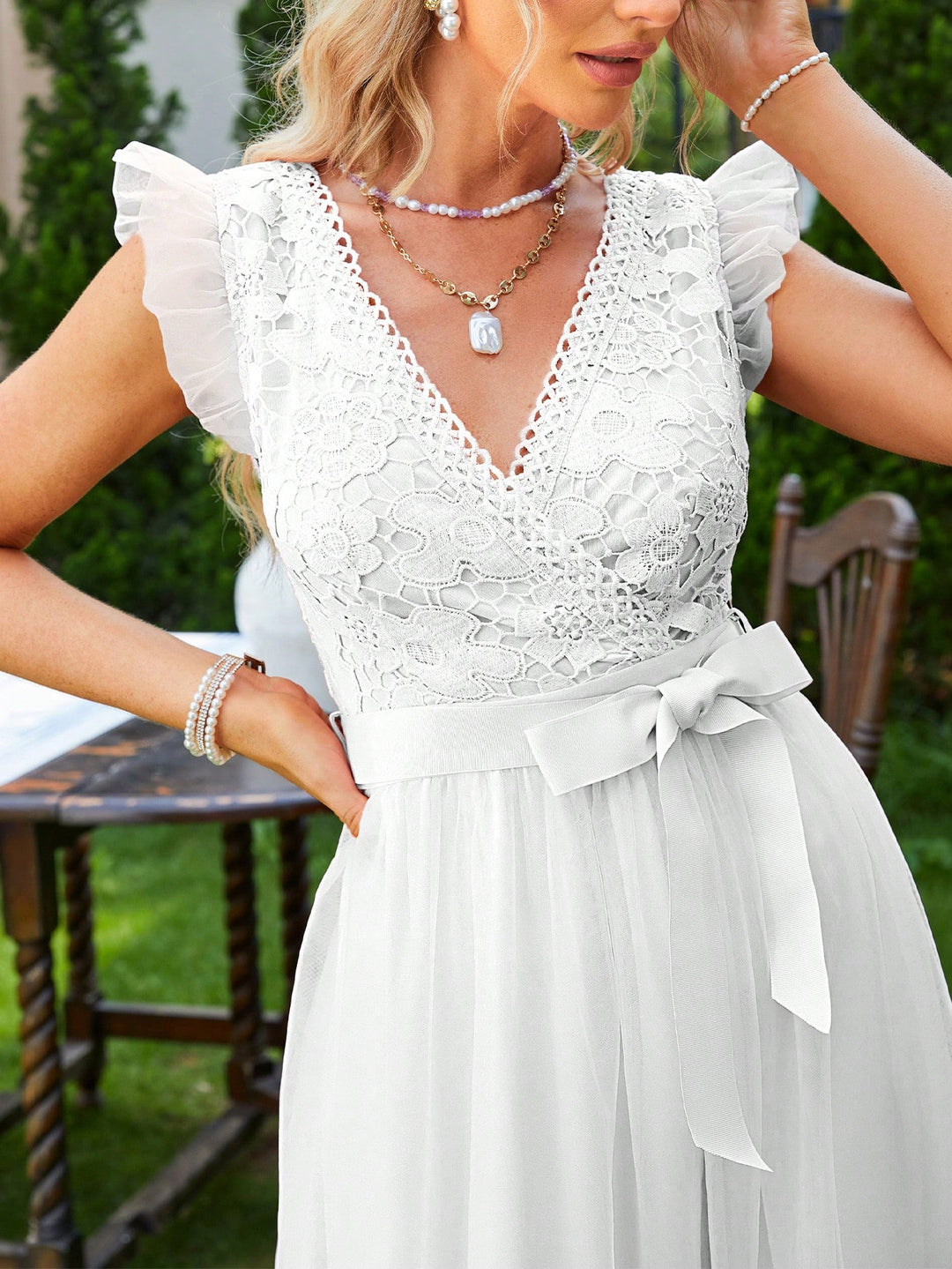 Rochie midi SHEIN, alb