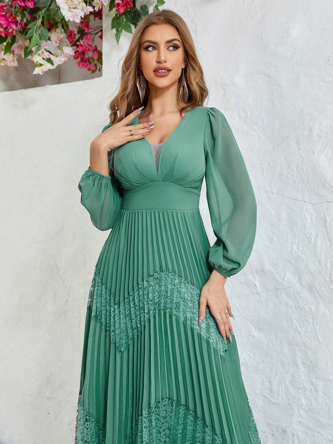 Rochie maxi SHEIN, verde
