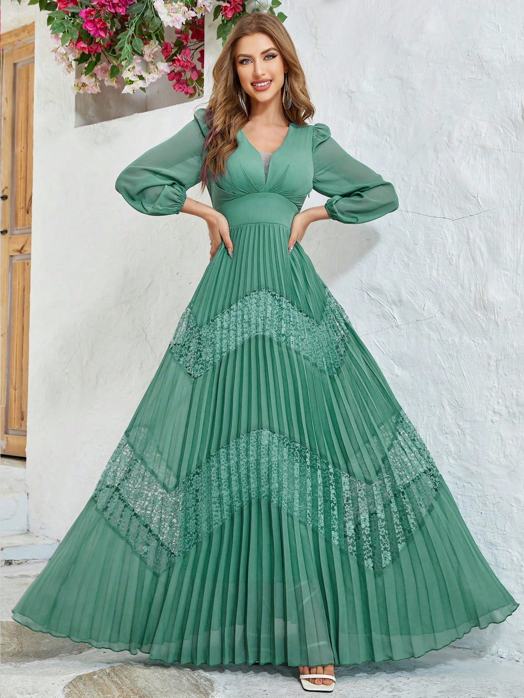 Rochie maxi SHEIN, verde