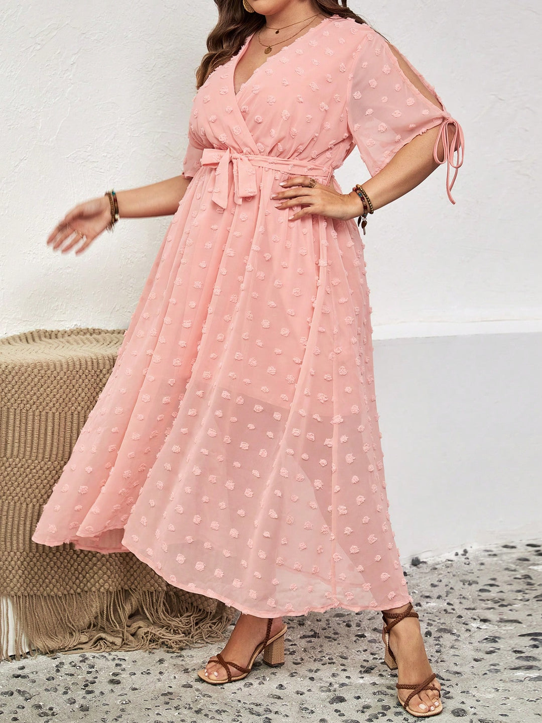 Rochie maxi SHEIN, roz