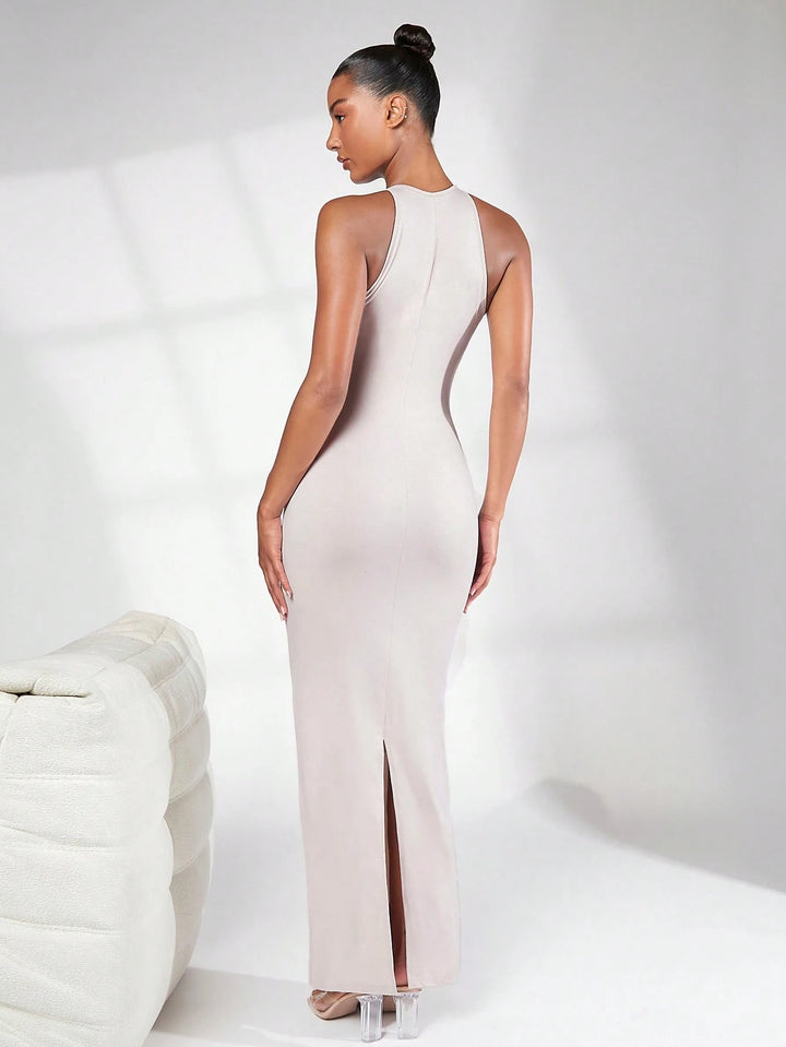 Rochie maxi SHEIN, bej