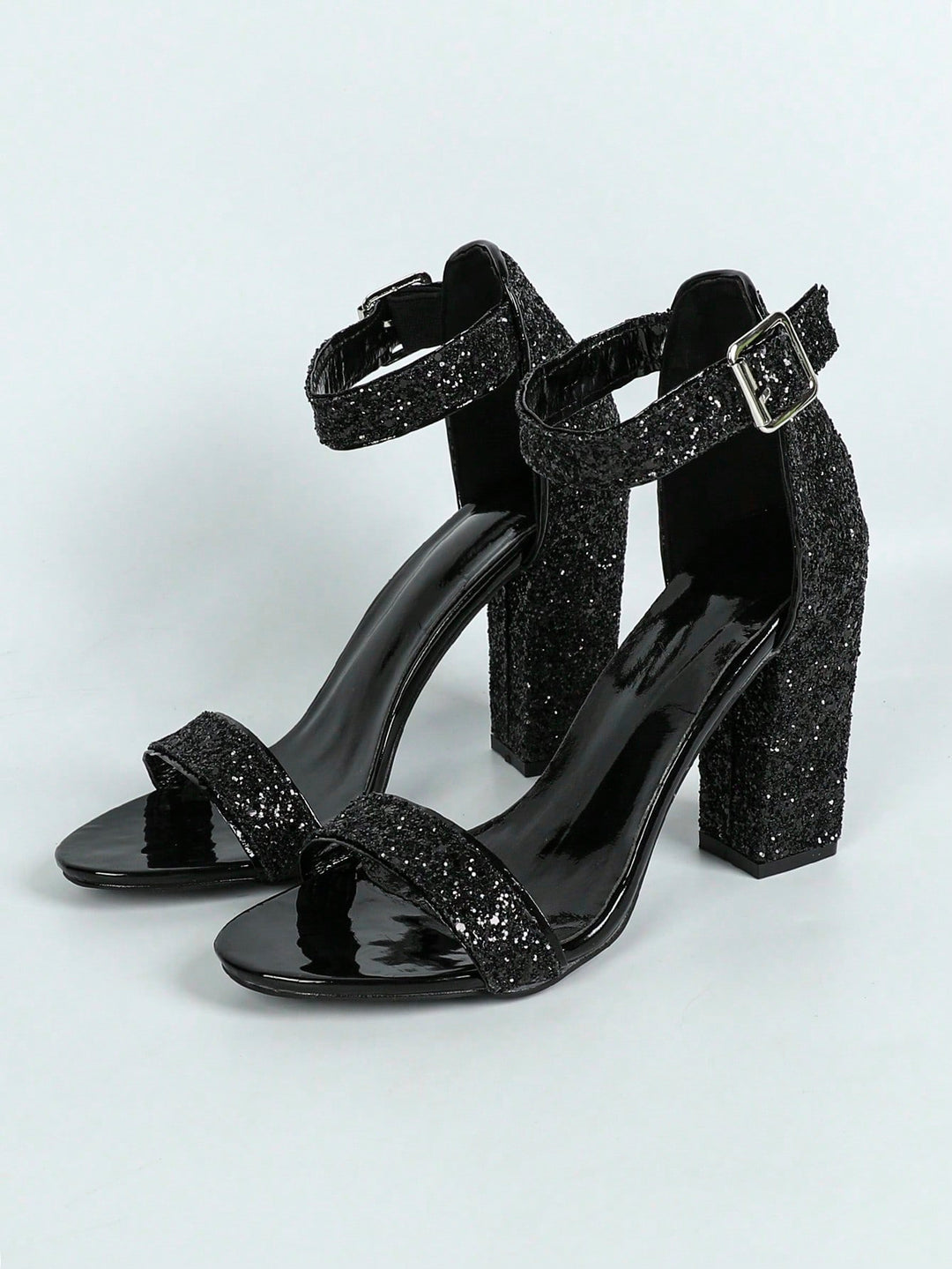 Sandale cu toc SHEIN, negru