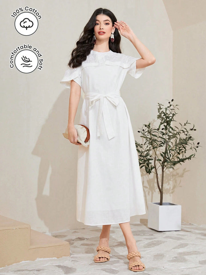 Rochie midi SHEIN, alb