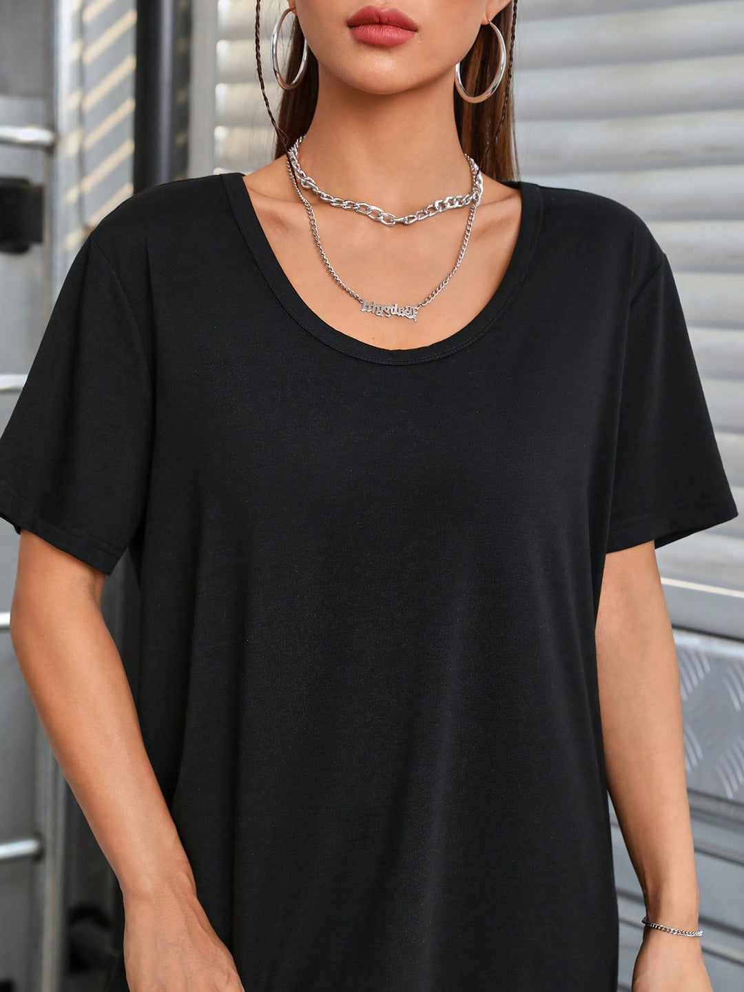 Rochie midi SHEIN, negru