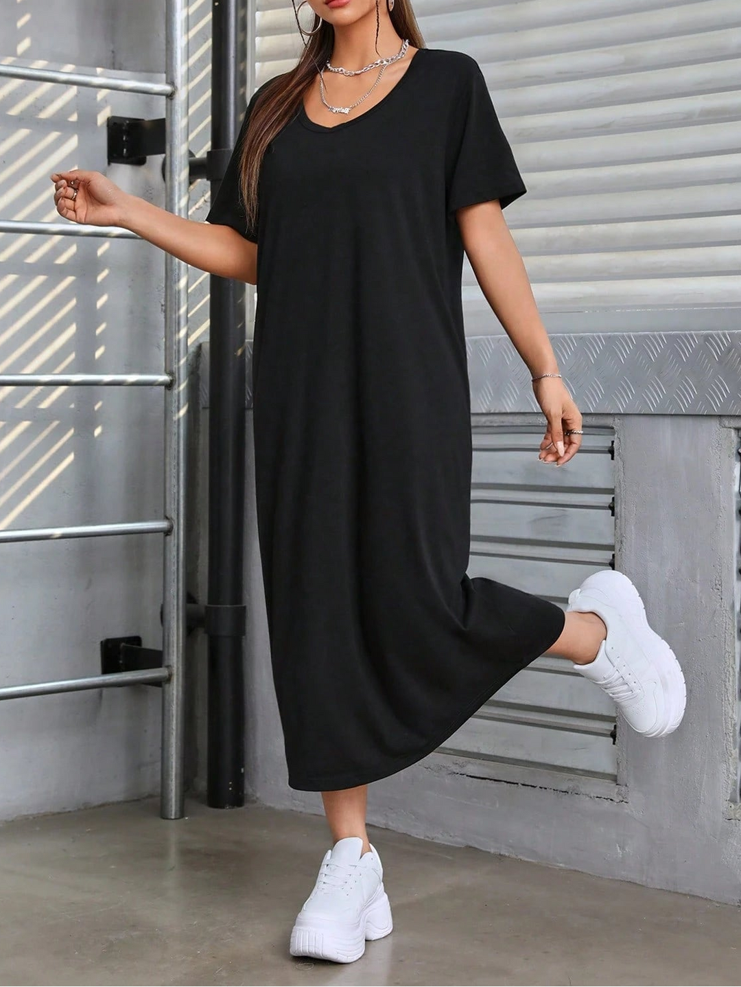 Rochie midi SHEIN, negru