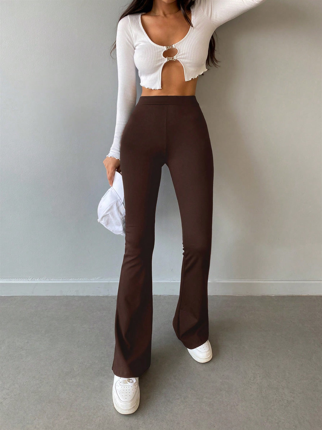 Pantaloni SHEIN, maro