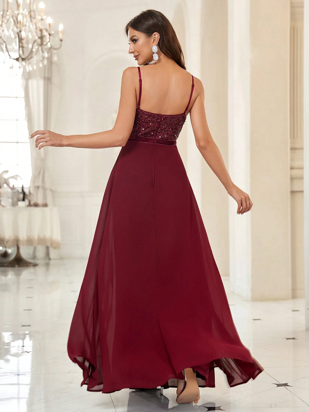 Rochie maxi SHEIN, vișiniu