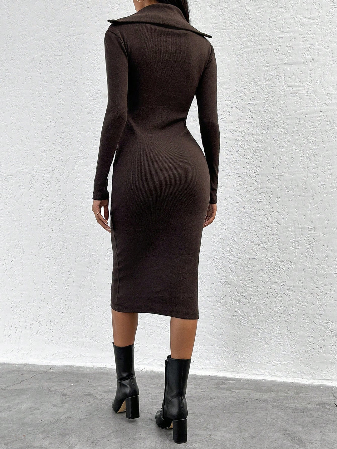 Rochie midi SHEIN, maro