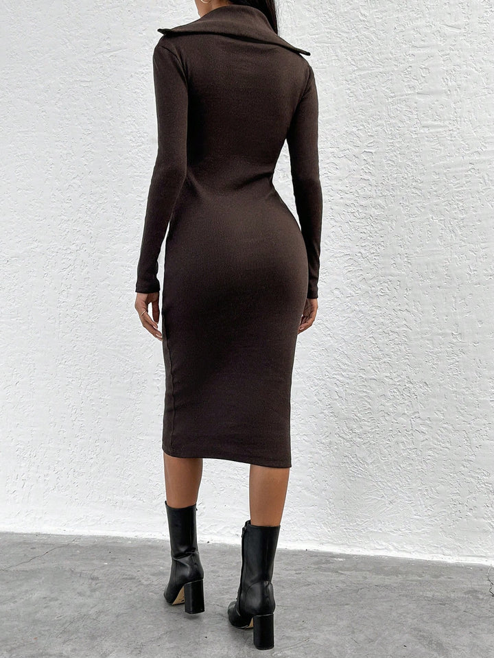 Rochie midi SHEIN, maro