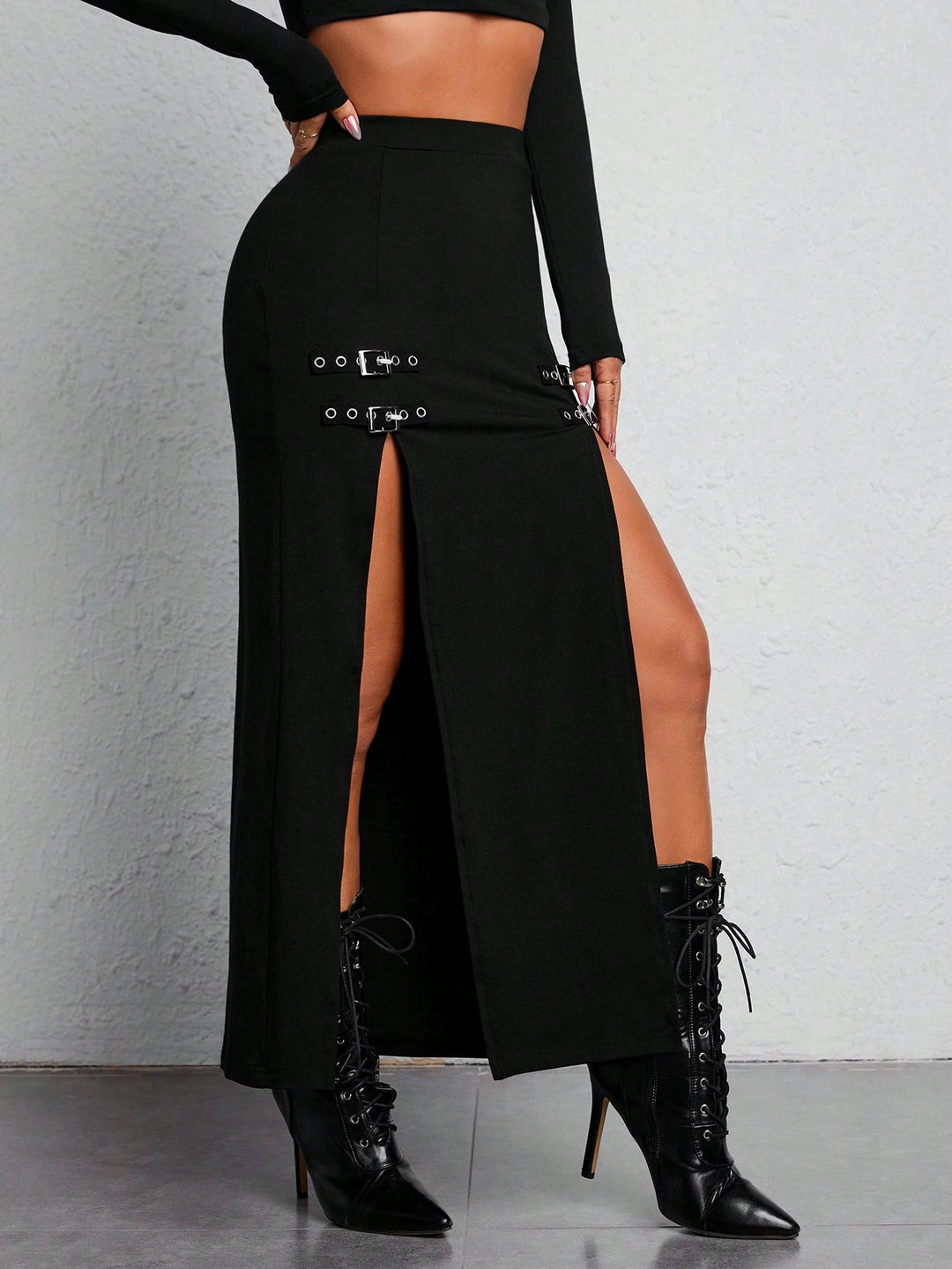 Fustă maxi SHEIN, negru