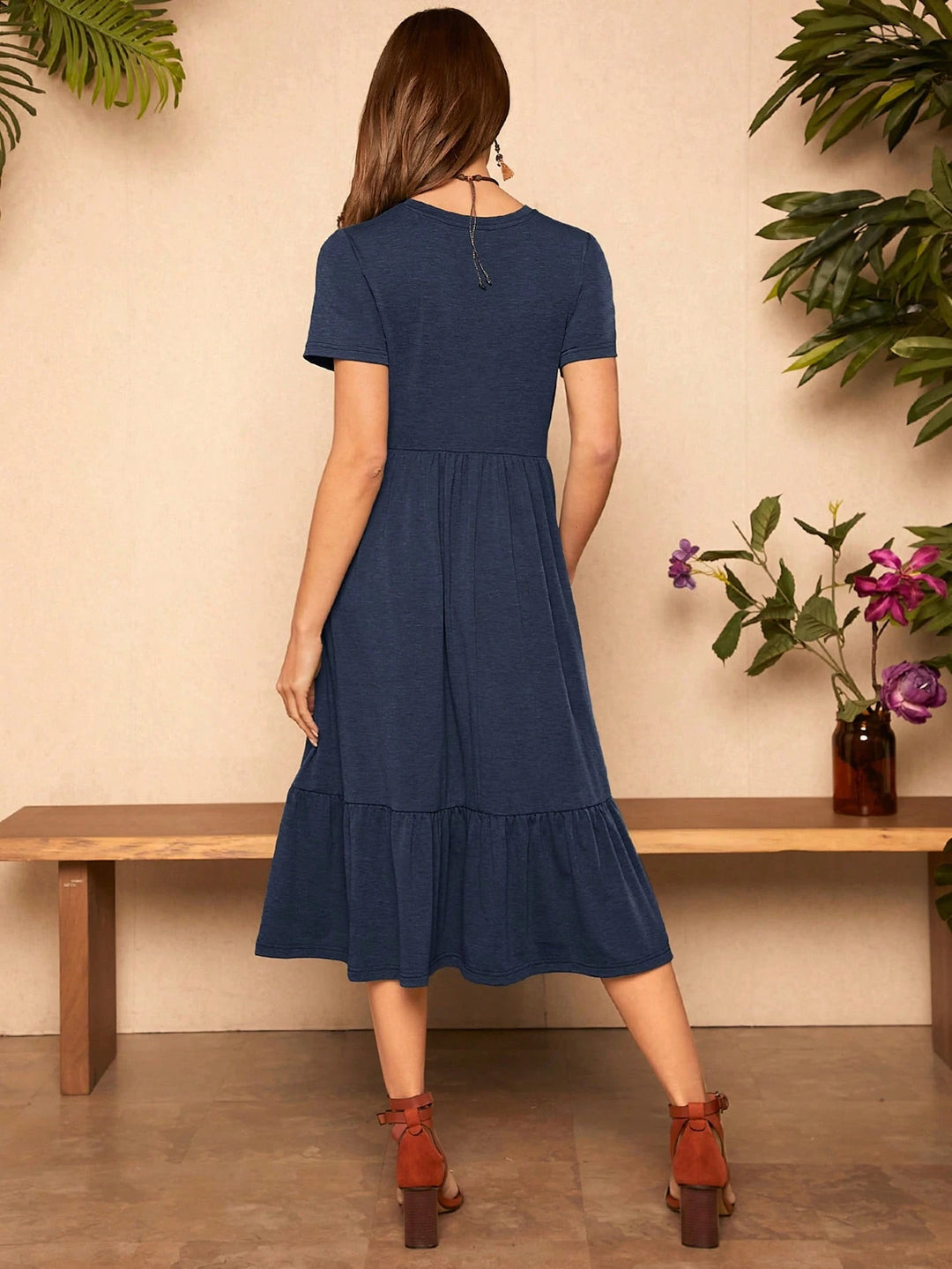 Rochie midi SHEIN, albastru