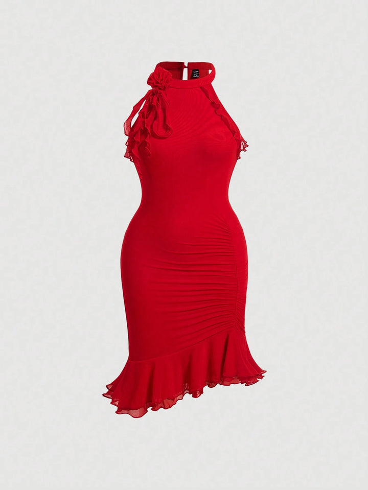 SHEIN mini ruha, piros