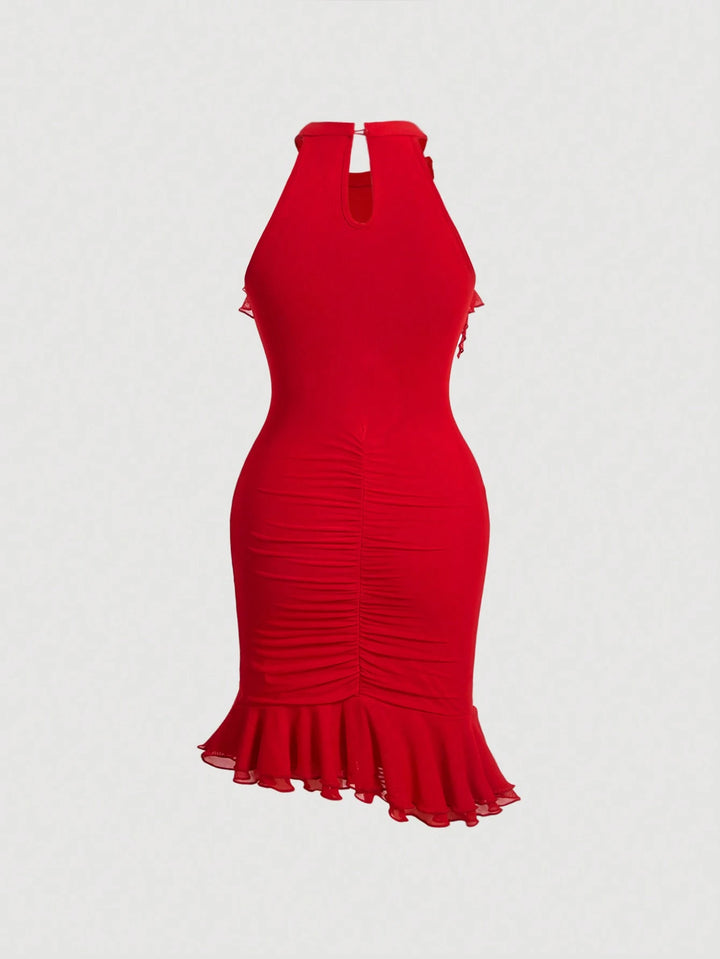 SHEIN mini ruha, piros