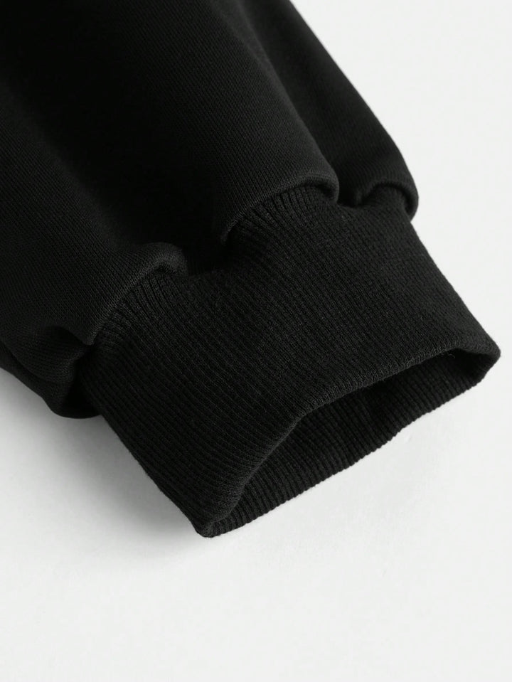 Hanorac cu fermoar SHEIN, negru