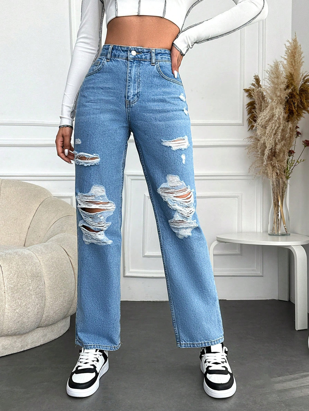 Jeans SHEIN, albastru