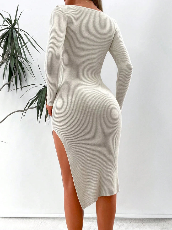 Rochie midi SHEIN, crem