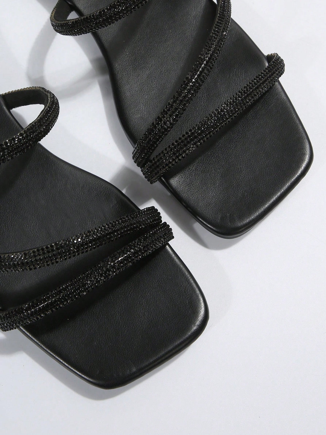 SHEIN sliders, black
