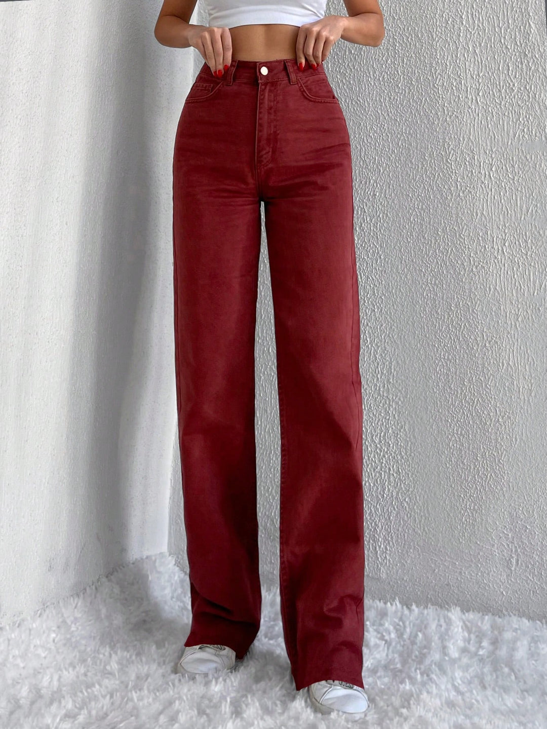 Jeans SHEIN, roșu