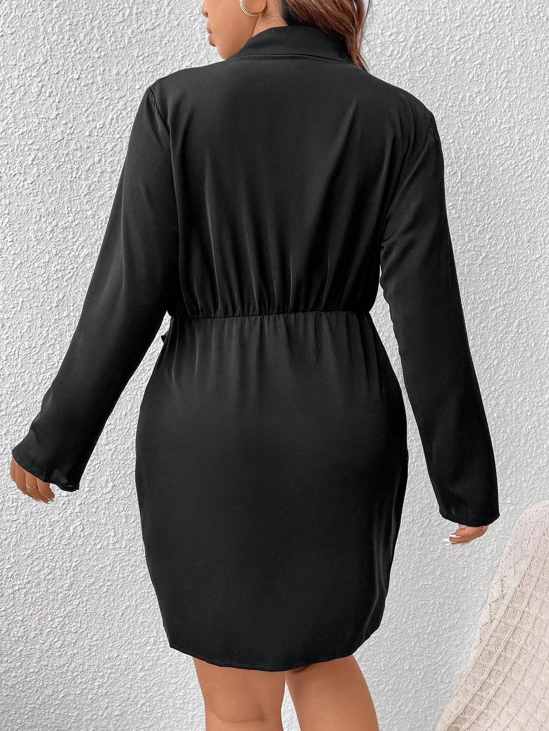 Shein Curve+ miniruha, fekete