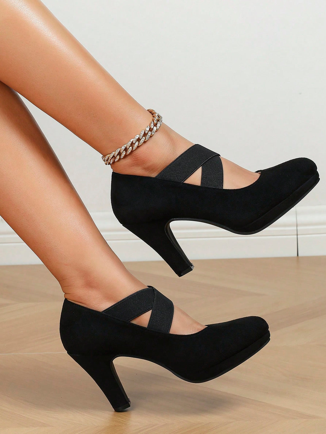 Pantofi cu toc SHEIN, negru